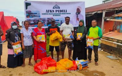 AFKN Peduli: 100 Paket Sembako untuk Korban Badai Sorong dan Dom